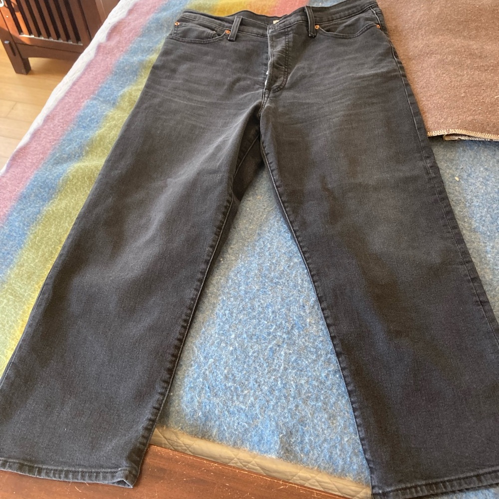 LEVI'S Ribcage Straight Ankle Black 32